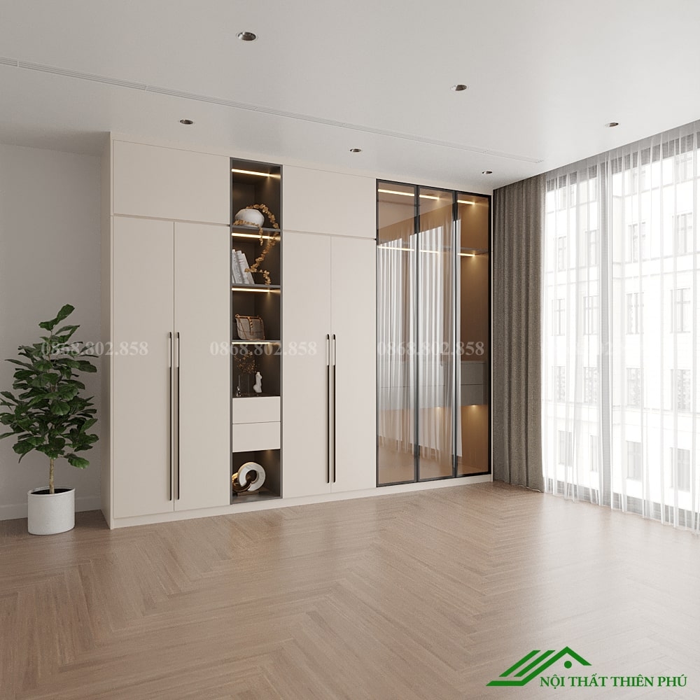 Tủ quần áo cánh kính hiện đại T232 #2 #3