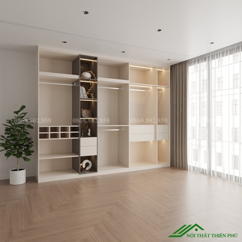 Tủ quần áo cánh kính hiện đại T232 - Ảnh 2