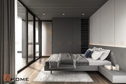 Phòng ngủ Tone màu ghi đậm