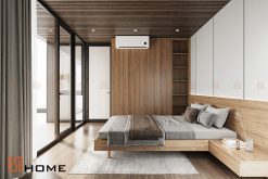 Phòng ngủ Tone màu gỗ óc chó