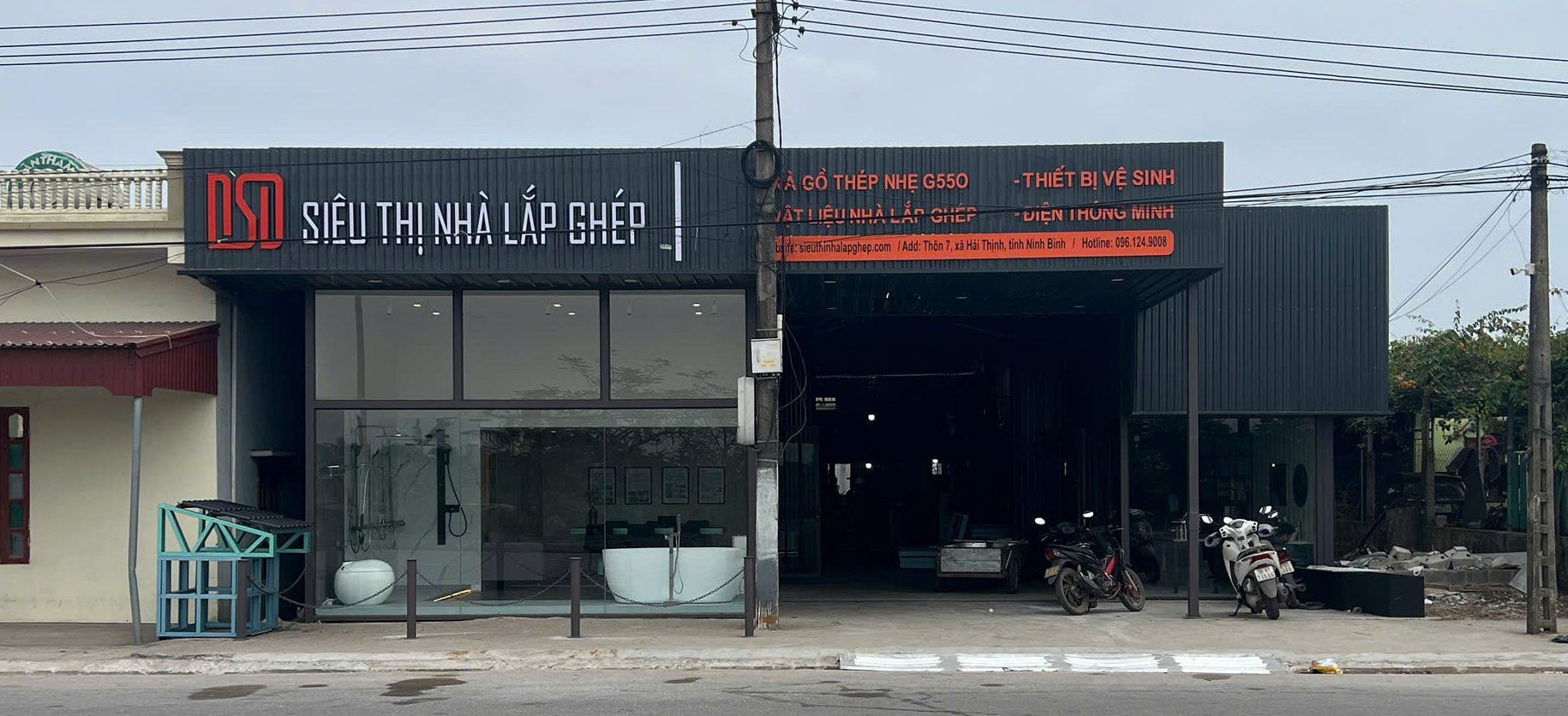 Siêu thị nhà lắp ghép trưng bày và cung cấp thép G550