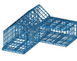 KHUNG THÉP G550 68.5M2 1 TẦNG MÁI CHỮ A