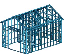 KHUNG THÉP G550 MODULE 1 PHÒNG NGỦ MÁI CHỮ A