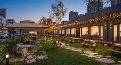 Khu vực sân vườn tại resort Hà Tĩnh