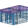 Thiết kế 3D khung thép G550 mặt bằng phía bên phải