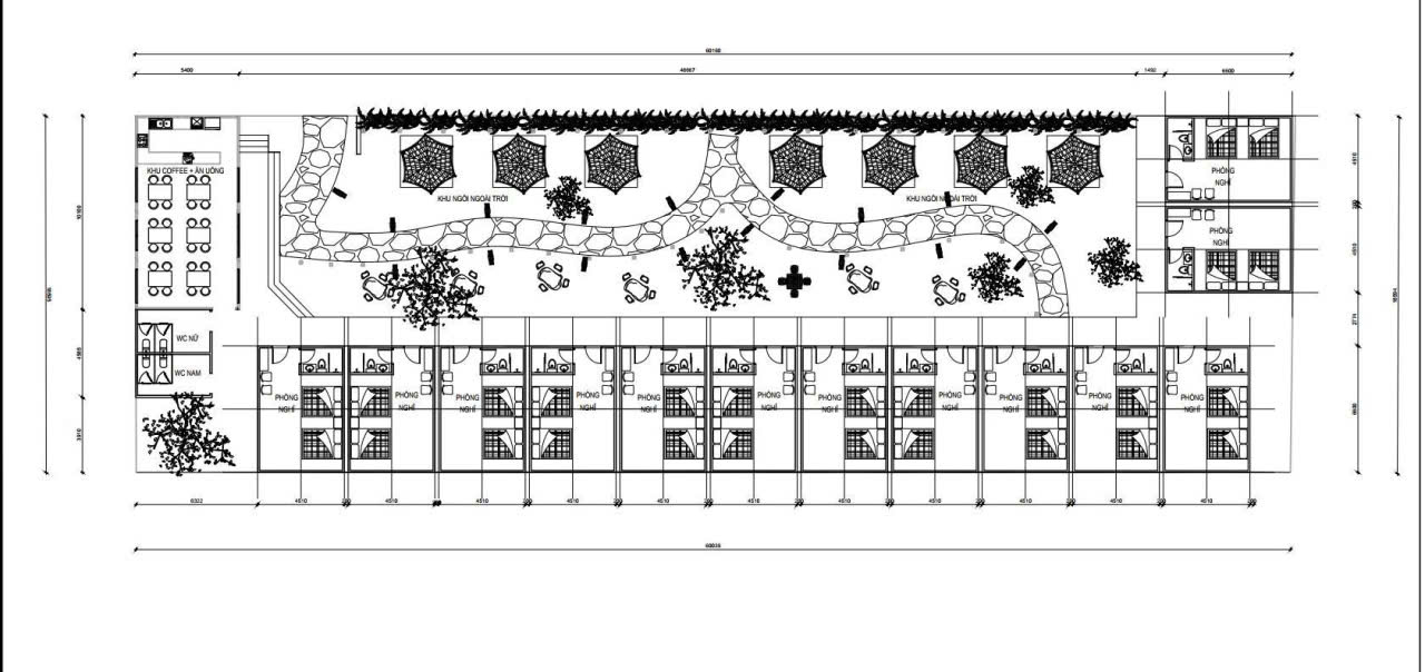 Mặt bằng thiết kế 2D khu resort Hà Tĩnh