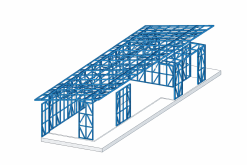KHUNG THÉP G550 1 TẦNG DIỆN TÍCH 90M2