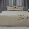BỘ CHĂN GA GỐI 5 MÓN SATEEN THÊU ST5192