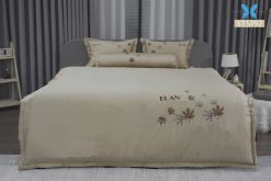 BỘ CHĂN GA GỐI 5 MÓN SATEEN THÊU ST5192