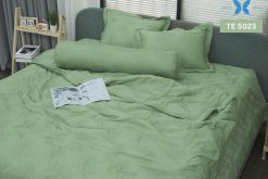 Chăn ga Tencel TE5023 cao cấp phối cảnh phòng ngủ hiện đại