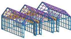 KHUNG THÉP G550 MÁI CHỮ A 80.2 M2