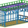Hệ khung thép G550 kiot bán hàng được bố trí đồng bộ – Tối ưu không gian kinh doanh và đảm bảo khả năng chịu lực ổn định
