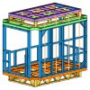 Khung mái G550 được tổ chức đồng bộ với hình khối kiot, tạo sự liền mạch giữa kết cấu và kiến trúc