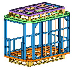 Khung mái G550 được tổ chức đồng bộ với hình khối kiot, tạo sự liền mạch giữa kết cấu và kiến trúc